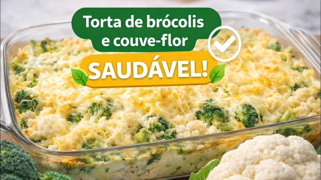 Aprendi Esse segredo! Torta de brócolis e couve flor! Fica muito Saudável Receitas Práticas de Fazer