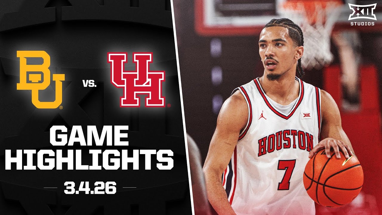 Baylor vs. #7 Houston Game Highlights | 2025-26 Big 12 Men’s Basketball