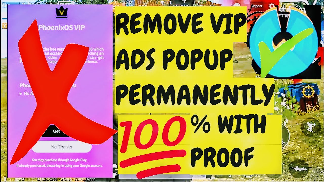 REMOVE PHOENIX OS DARK MATTER VIP ADS POP UP PERMANENTLY | 100% WITH PROOF | PHOENIX OS DARK MATTER!