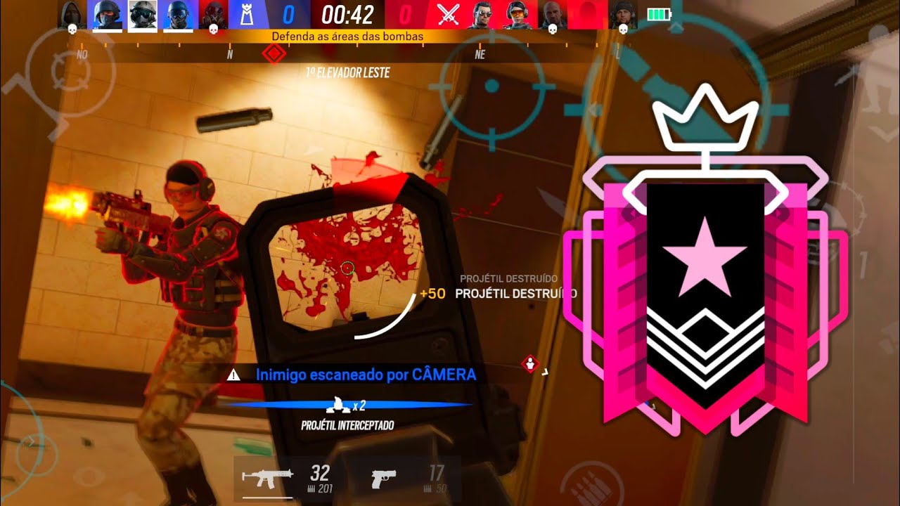 PARTIDA NO NÍVEL COMPETITIVA NO RAINBOW SIX MOBILE