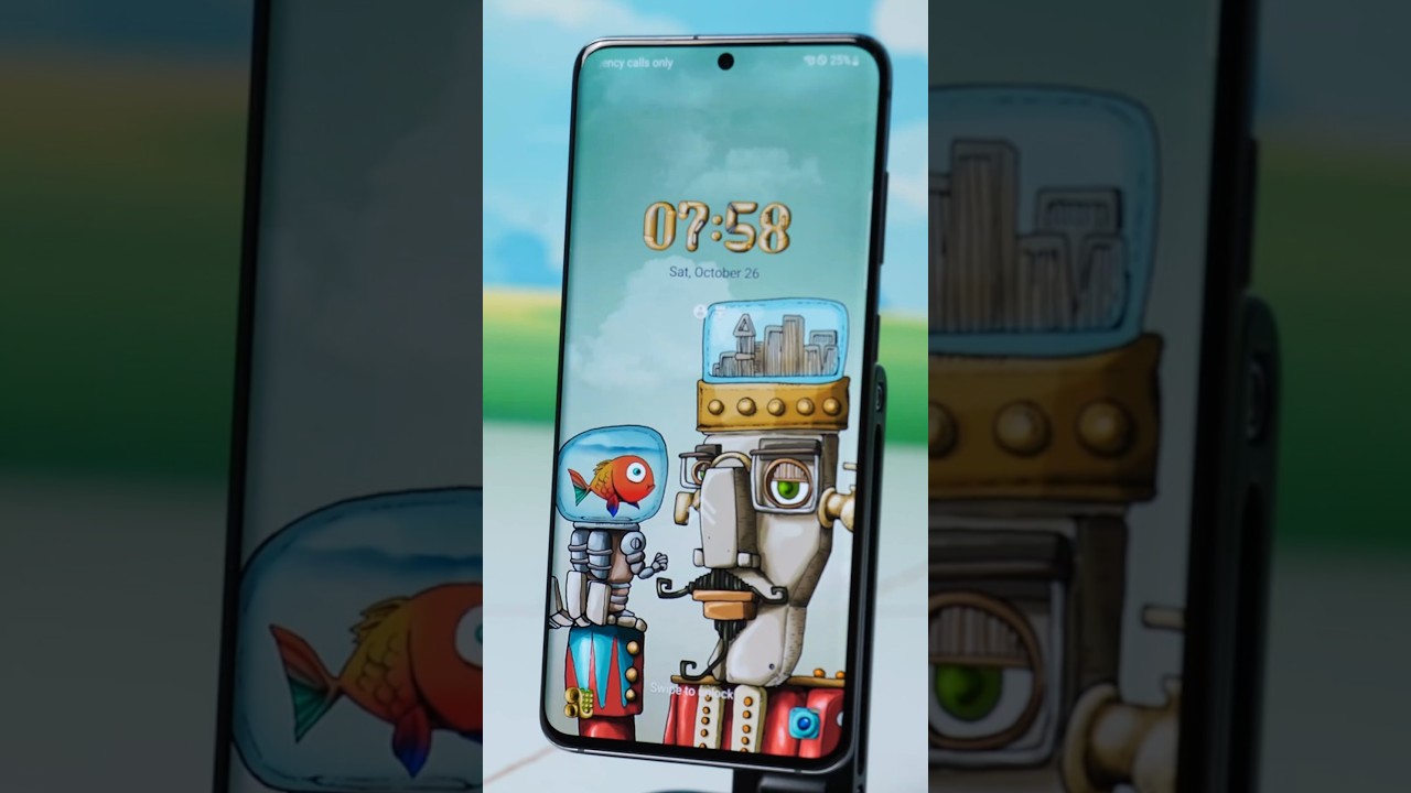 Fish and City #samsung #themes 谁来到我的城市 #三星手机 #手机主题