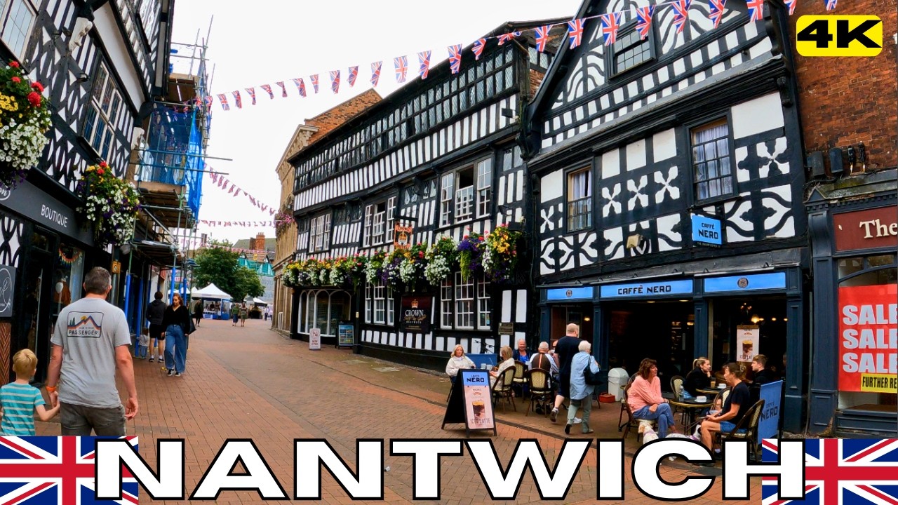 Walk in NANTWICH One of the Most Beautiful Towns in CHESHIRE ENGLAND United Kingdom UK 4K