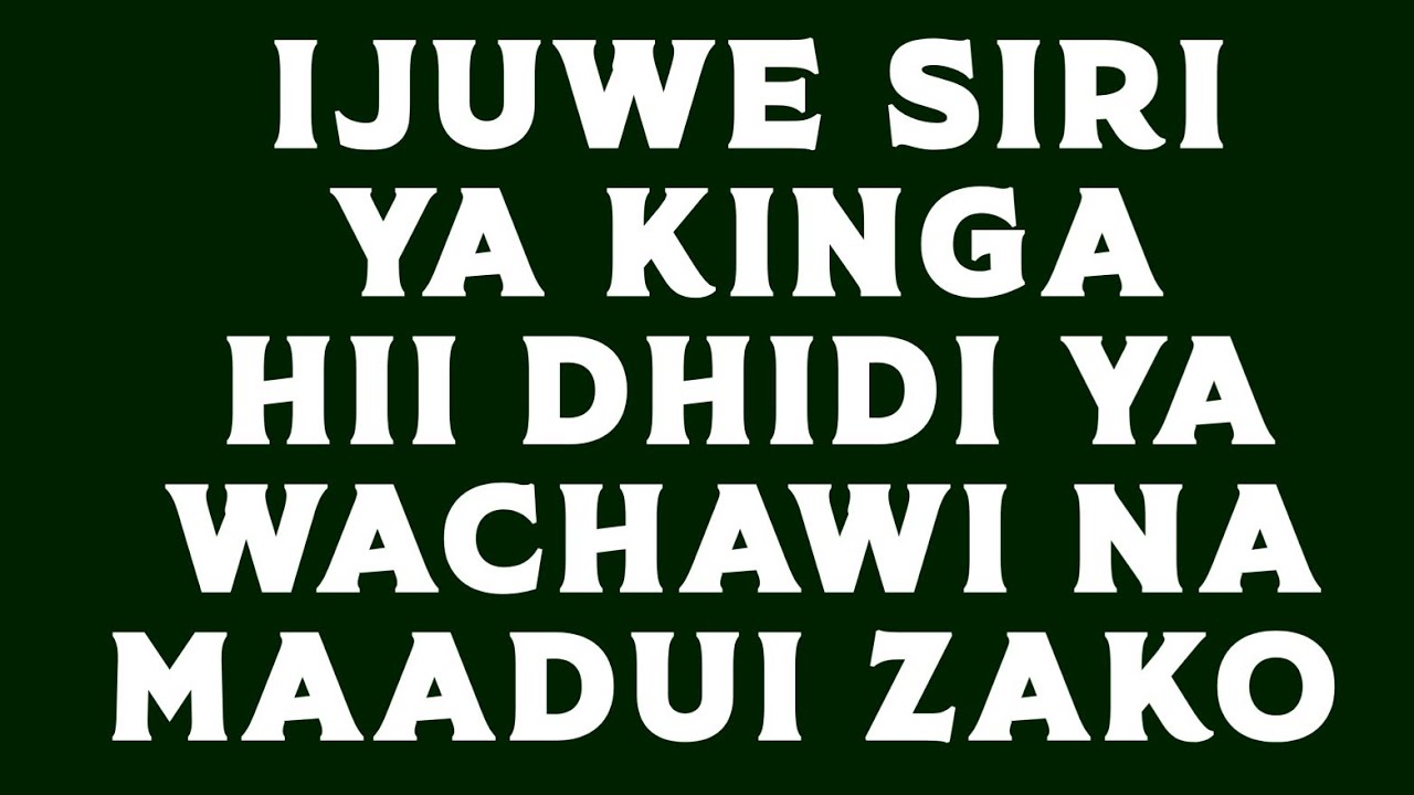 IJUWE SIRI YA KINGA HII DHIDI YA WACHAWI NA MAADUI ZAKO 
