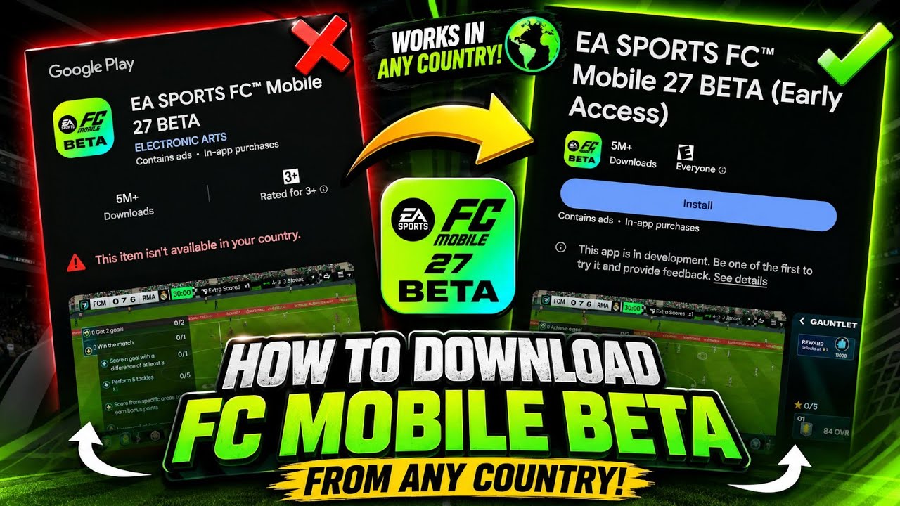 🚨КАК СКАЧАТЬ FC MOBILE BETA 27 ИЗ ЛЮБОЙ СТРАНЫ! 😱 Быстрый и простой гайд (менее 5 минут)