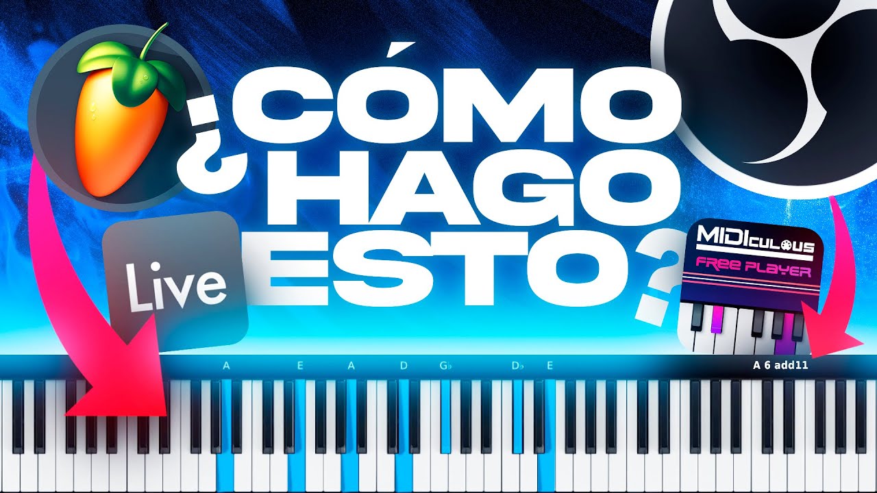 ¿Cómo pongo ÉSTE PIANO para Tocar en Tiempo REAL en mis videos? DAW + MIDI + OBS ¡GRATIS!