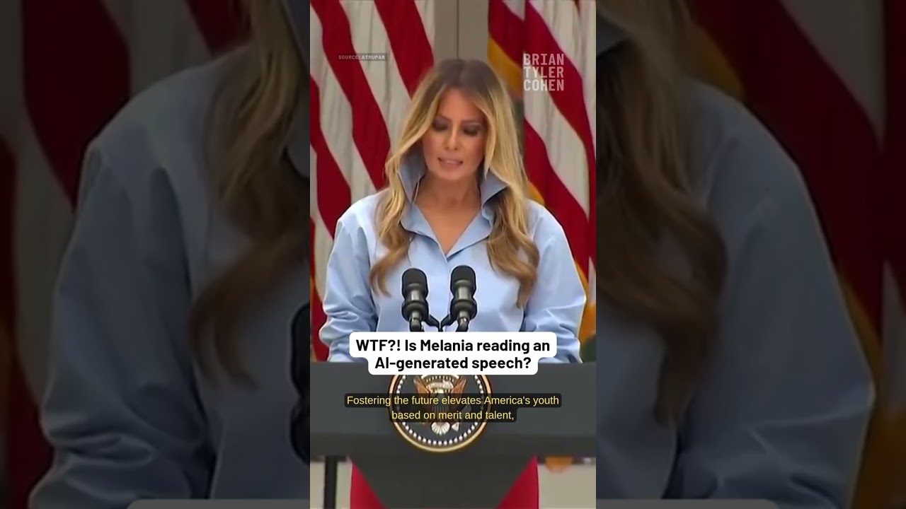 WTF?! Is Melania reading an AI-generated speech?