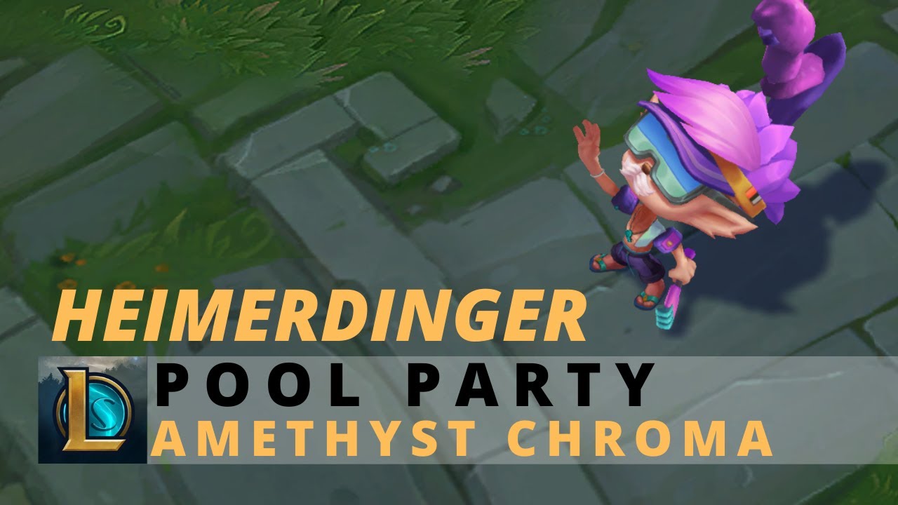 Pool Party Heimerdinger Amethyst Chroma - League Of Legends