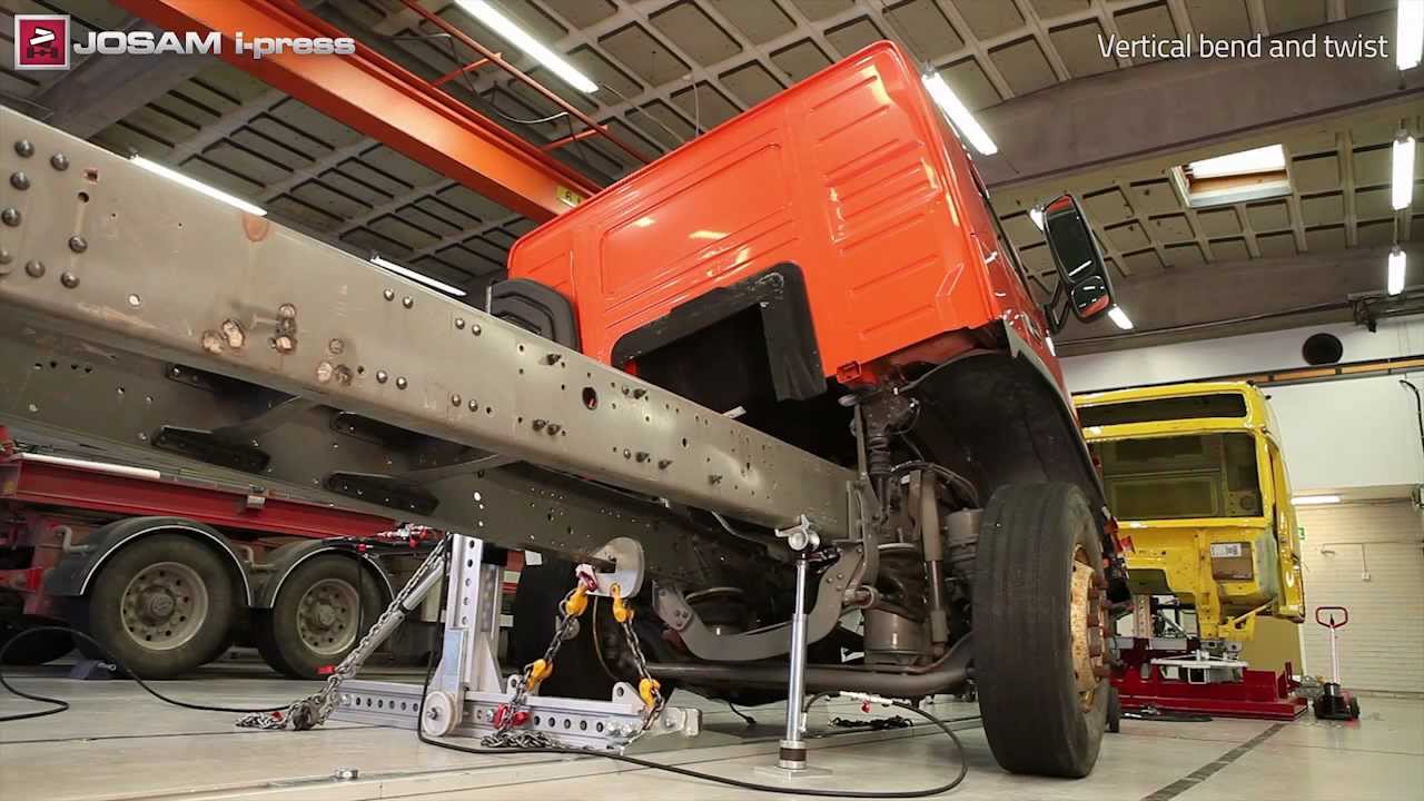 Frame straightening with JOSAM i-press - Vertical bend and twist