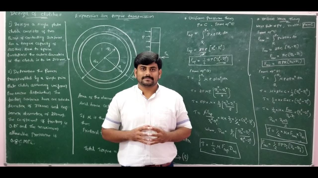 Lecture 1- Introduction to design of clutches - Mod 5 - Design of Machine Elements 2 by GURUDATT.H.M