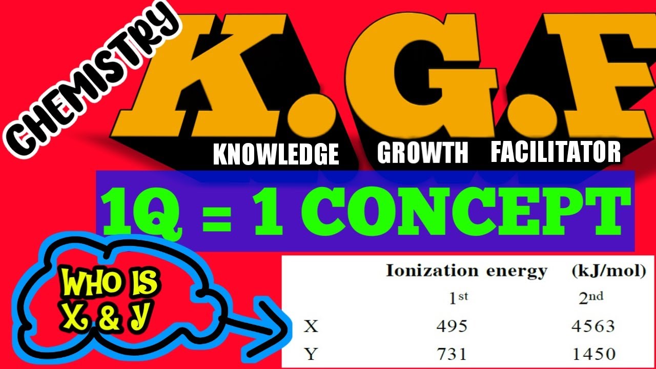CHEMISTRY KGF | 1question = 1 concept | knowledge growth facilitator # 1 | ionization energy problem