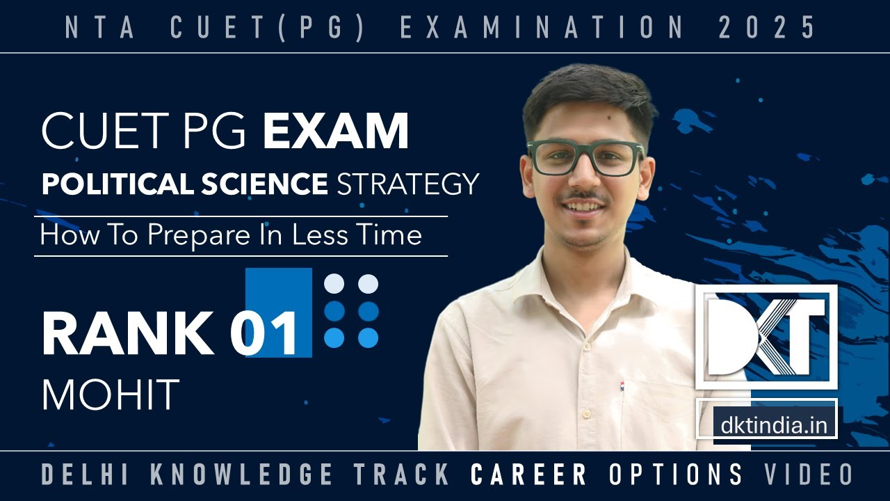 CUET (PG) Exam | How To Crack CUET(PG) in Political Science | By Mohit Rank 1 CUET PG Exam 2025