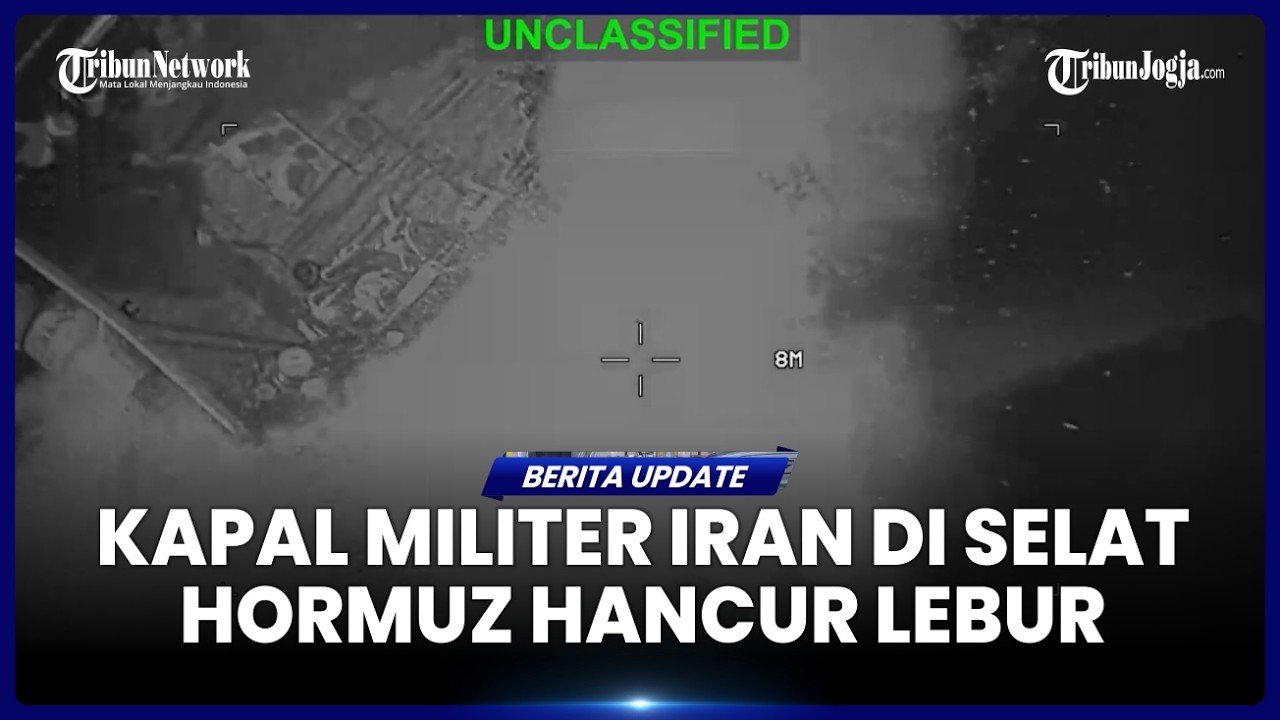 REKAMAN SERANGAN PASUKAN AS KE PANGKALAN LAUT IRAN, KAPAL MILITER SELAT HORMUZ HANCUR LEBUR