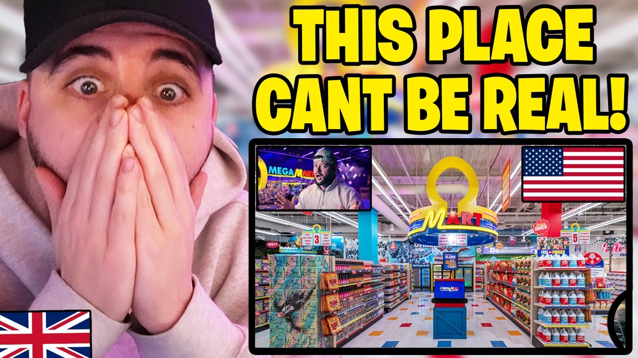 Brit Reacts to the Secret MEGA-MART at Area 15, Las Vegas!
