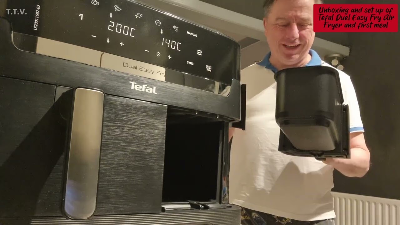 Unboxing Tefal Duel Easy Fry Air Fryer set up and first meal Tutorial