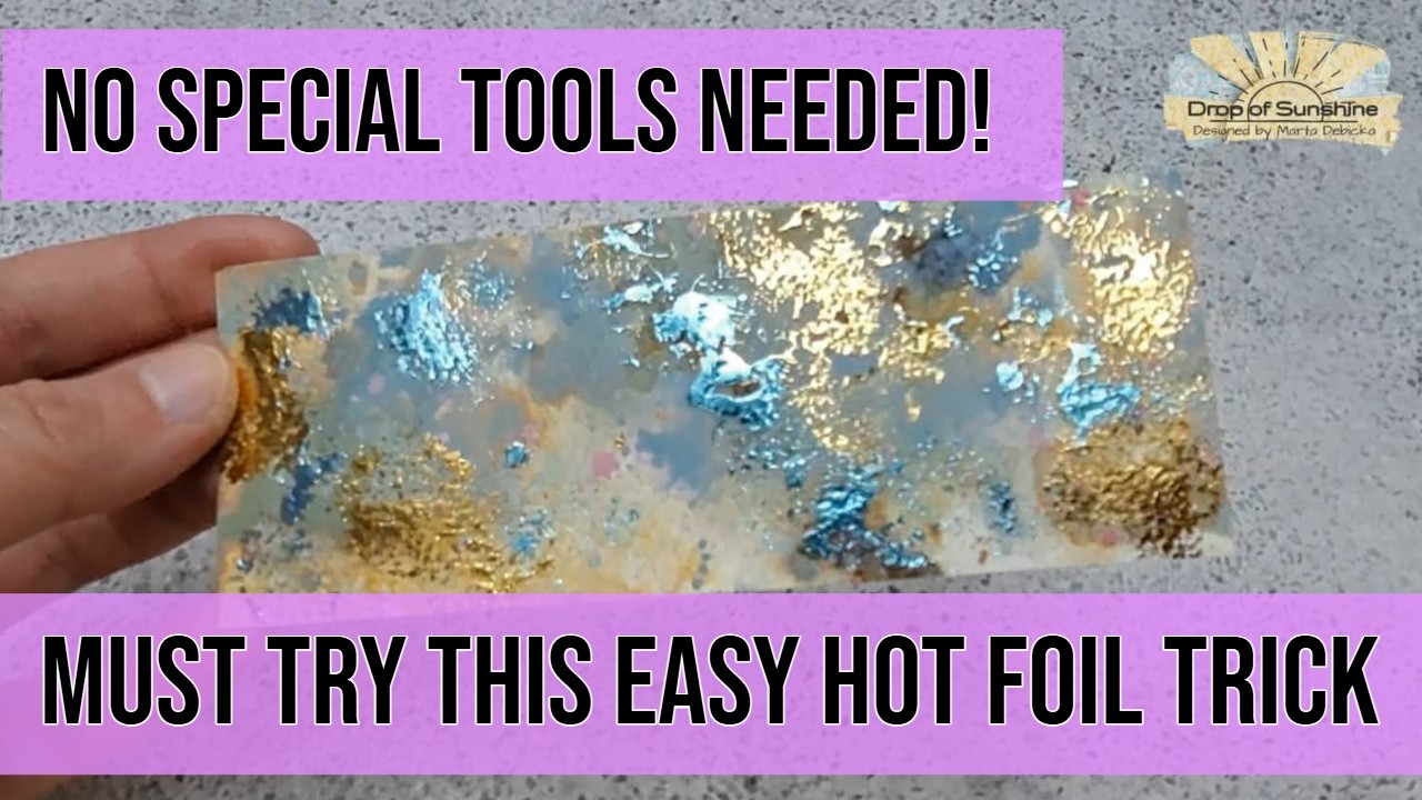 WOW Hot Foil WITHOUT a Machine! EASY Glue FOILING Technique/BEGINNER Friendly #cards #papercrafting