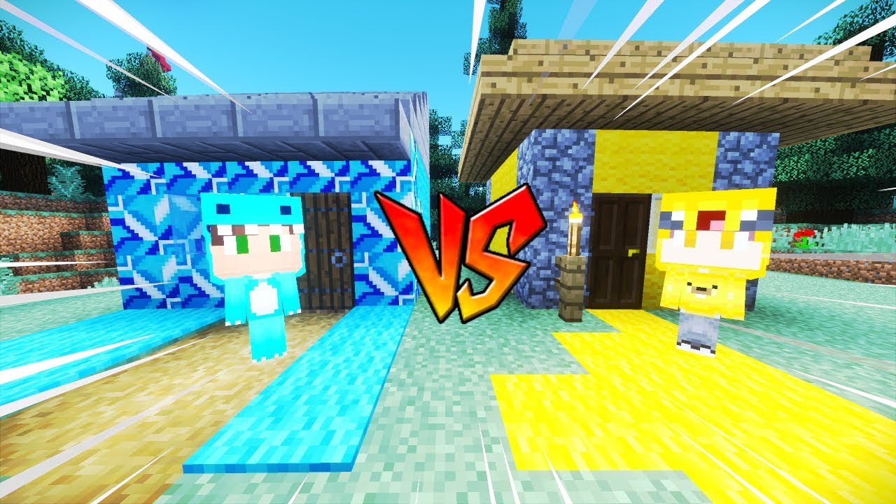 CASA de MILO VS CASA de ADRI 😍 MINECRAFT
