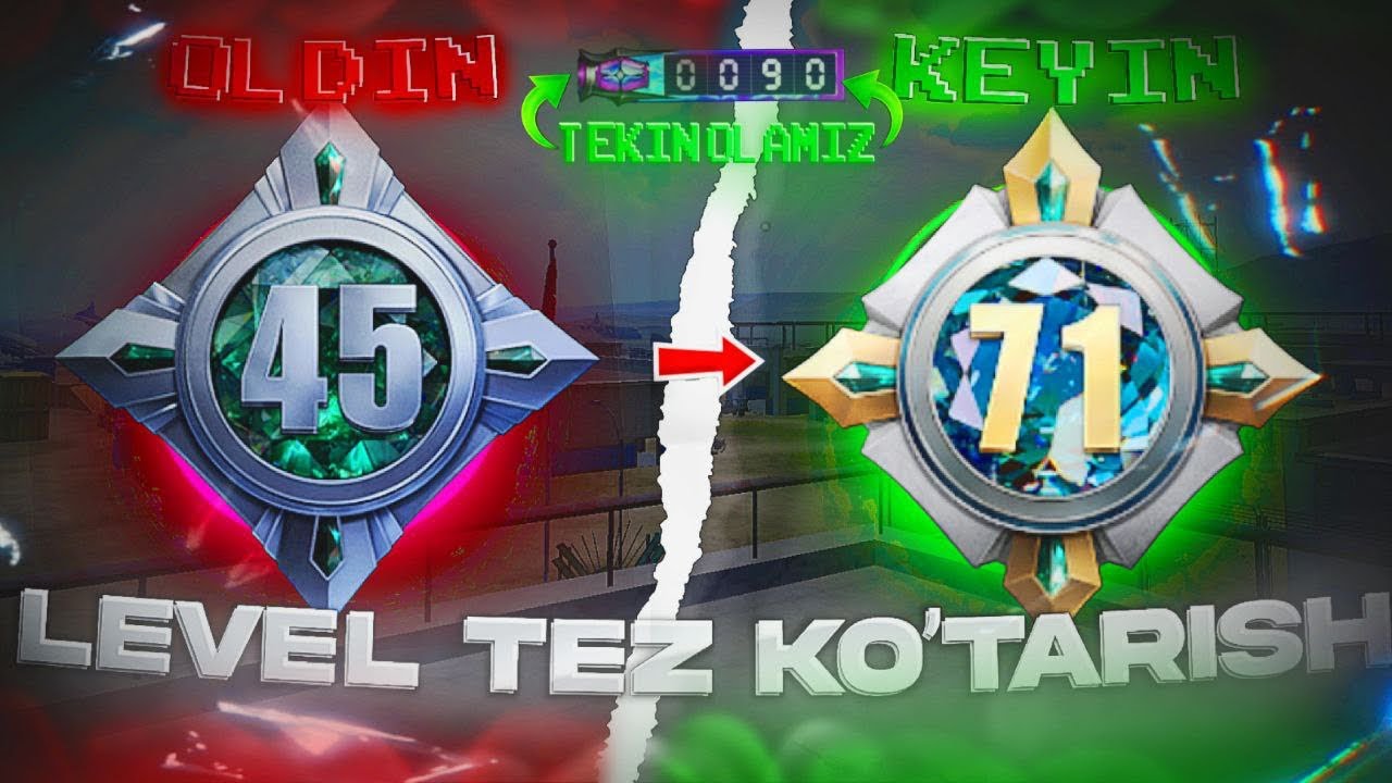 🥵PUBG MOBILE LEVEL TEZ KO&rsquo;TARISH //TEKINGA HISOBLAGICH OLISH😍