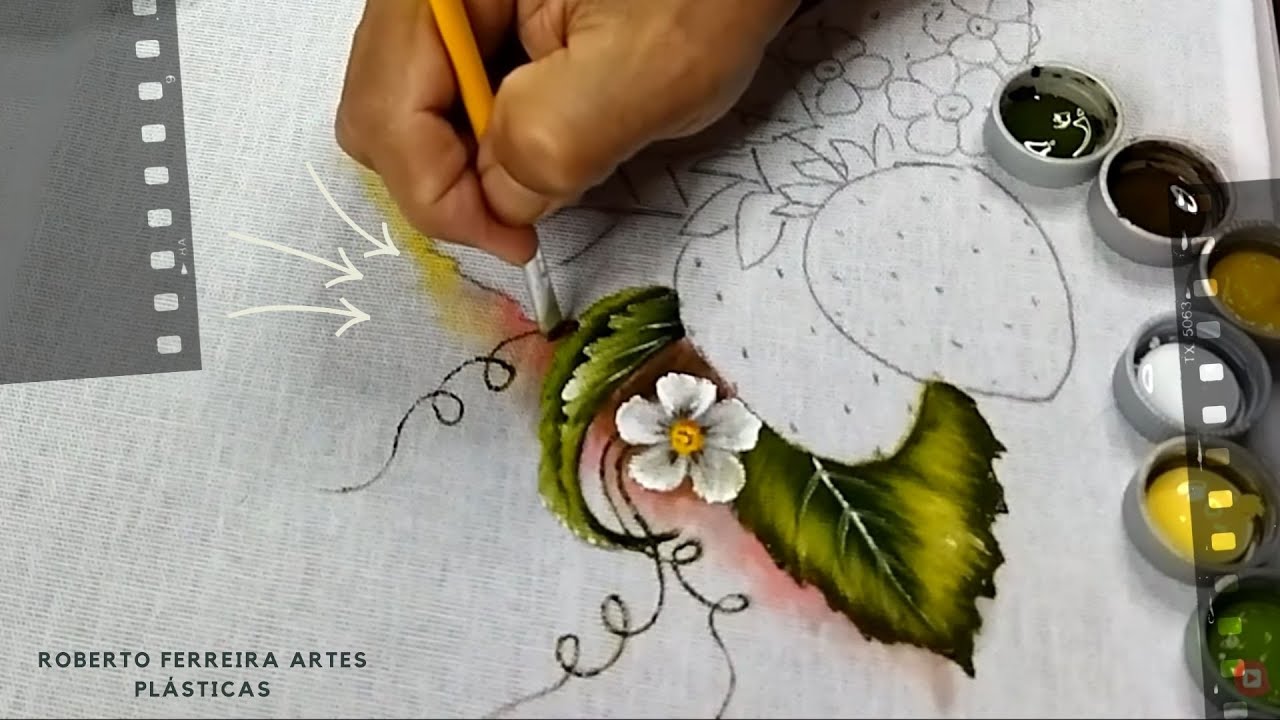 Roberto Ferreira - Novo Projeto - Vamos Aprender a Pintar Folhas de Morango e Acabamentos