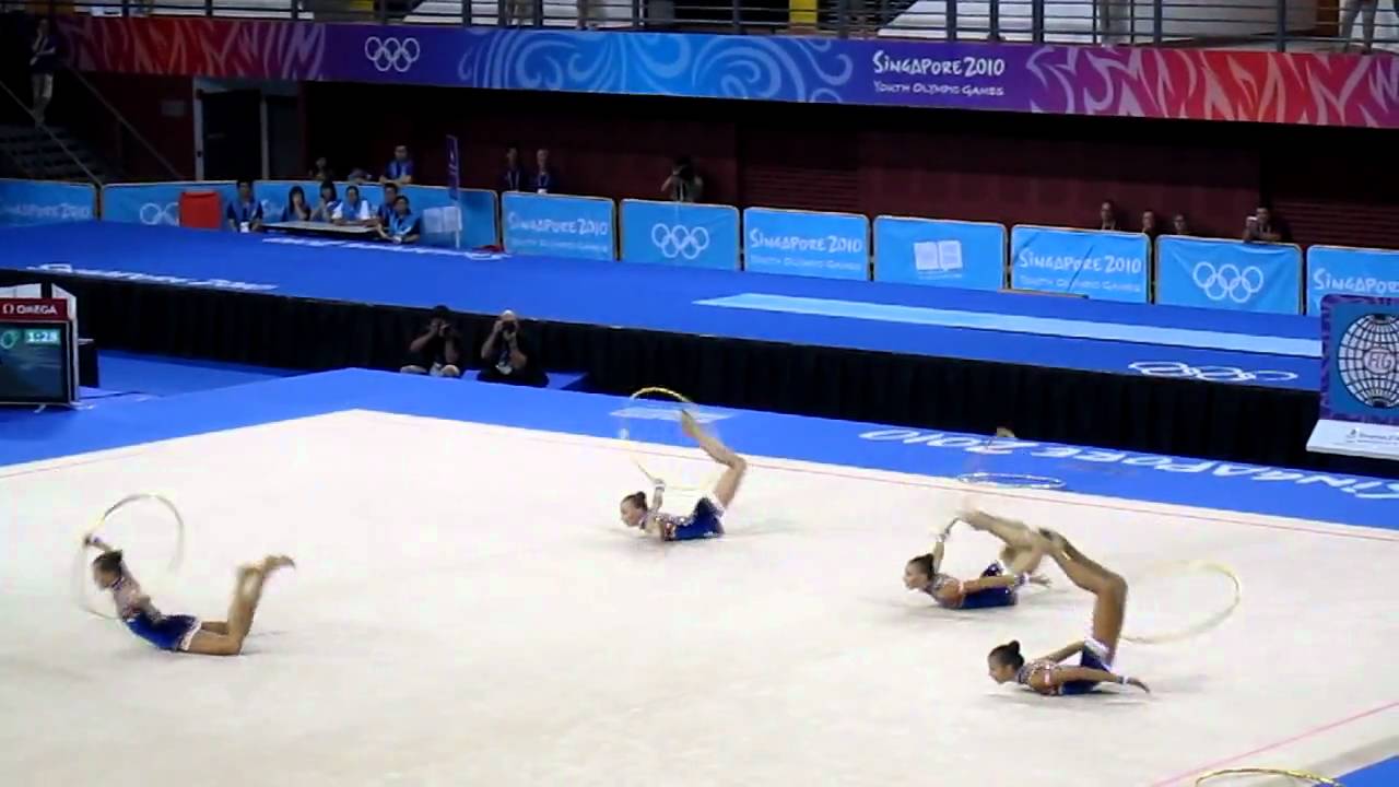 RUS RG Grp Hoop FINAL - Singapore YOG 2010 Rhythmic Gymnastics (Rank 1)