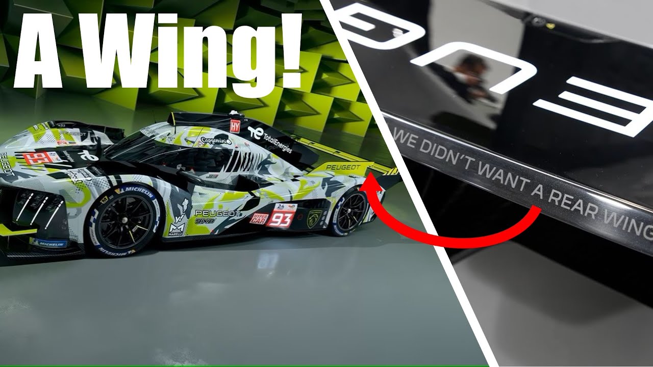 Peugeot 9X8 LMH with Wing is here!