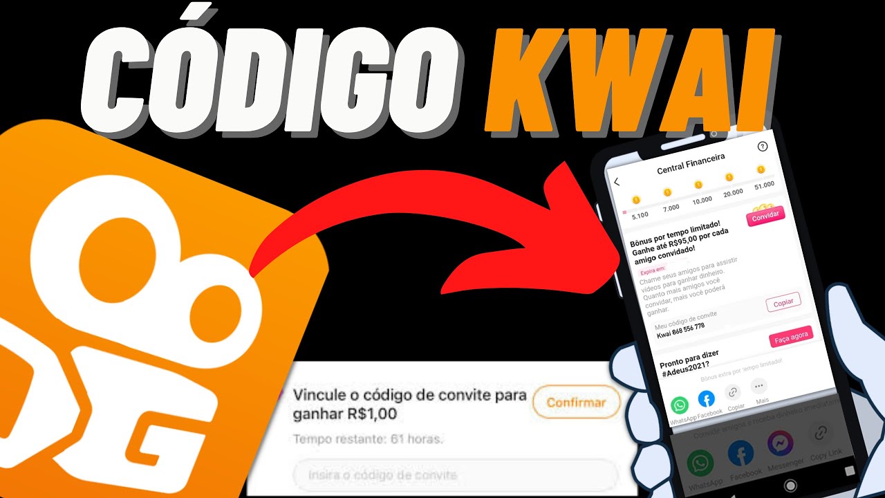 ✅KWAI - C&Oacute;DIGO N&Atilde;O APARECE? (Resolvido) Como Colocar C&Oacute;DIGO NO KWAI (Passo a Passo) 2022