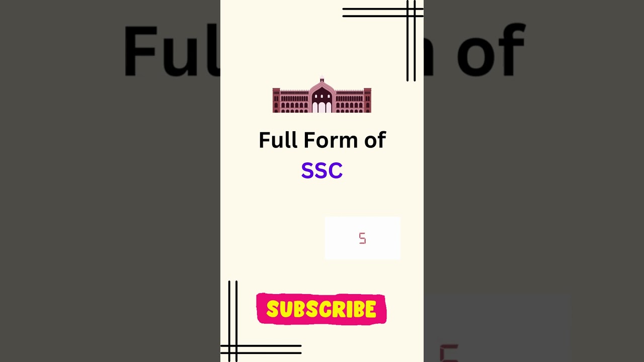 Full form of SSC || SSC ka full form || Staff Selection Commission
