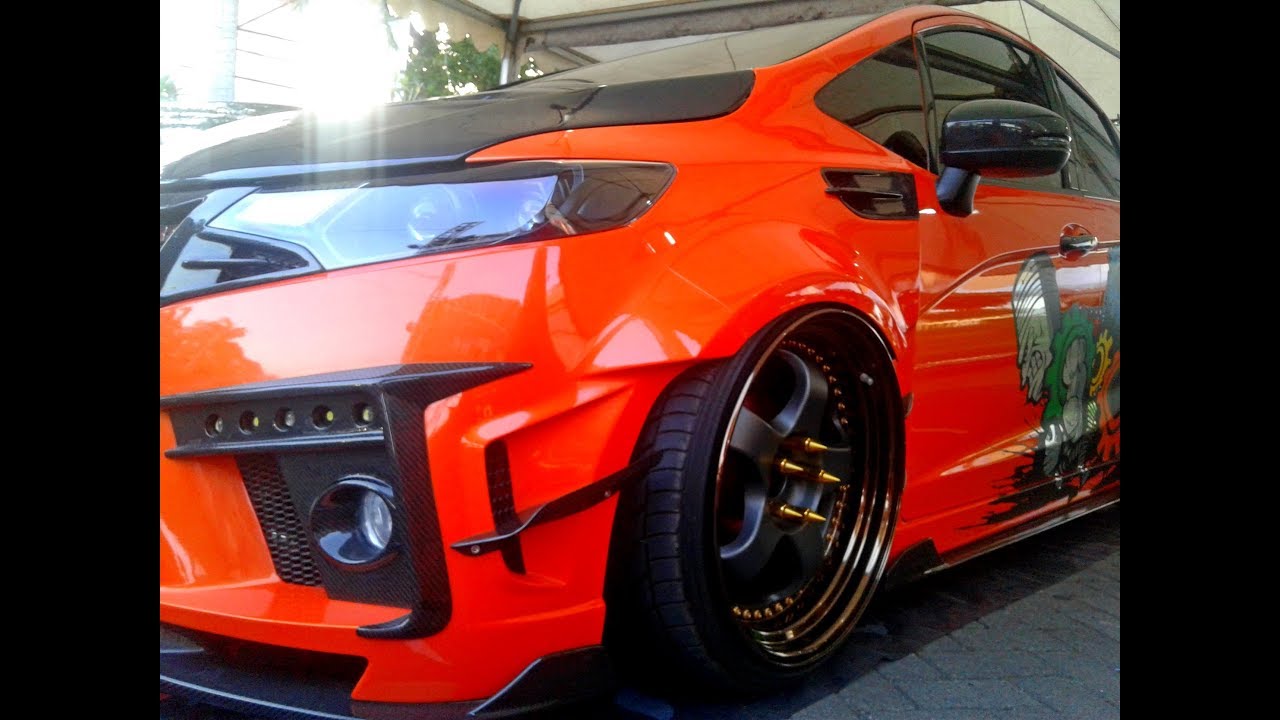 Custom Wide Body Kit Honda Jazz Fit Hellaflush Lowered Modified