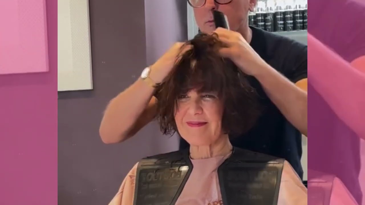 Da un taglio classico a un taglio classico ma sexy con frangia con henné bronzo