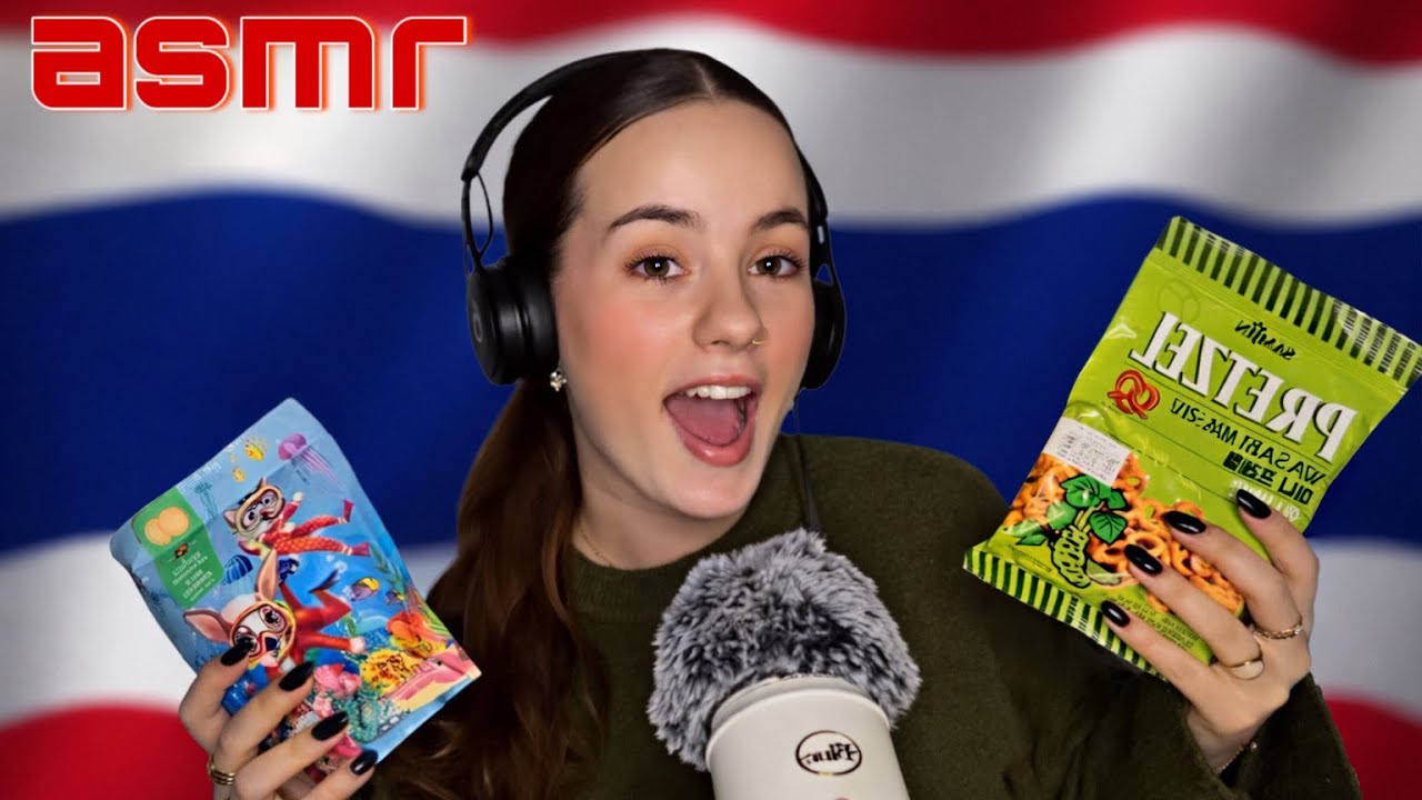 ASMR dégustation produits thaïlandais🍬🇹🇭(mouth and eating sounds)