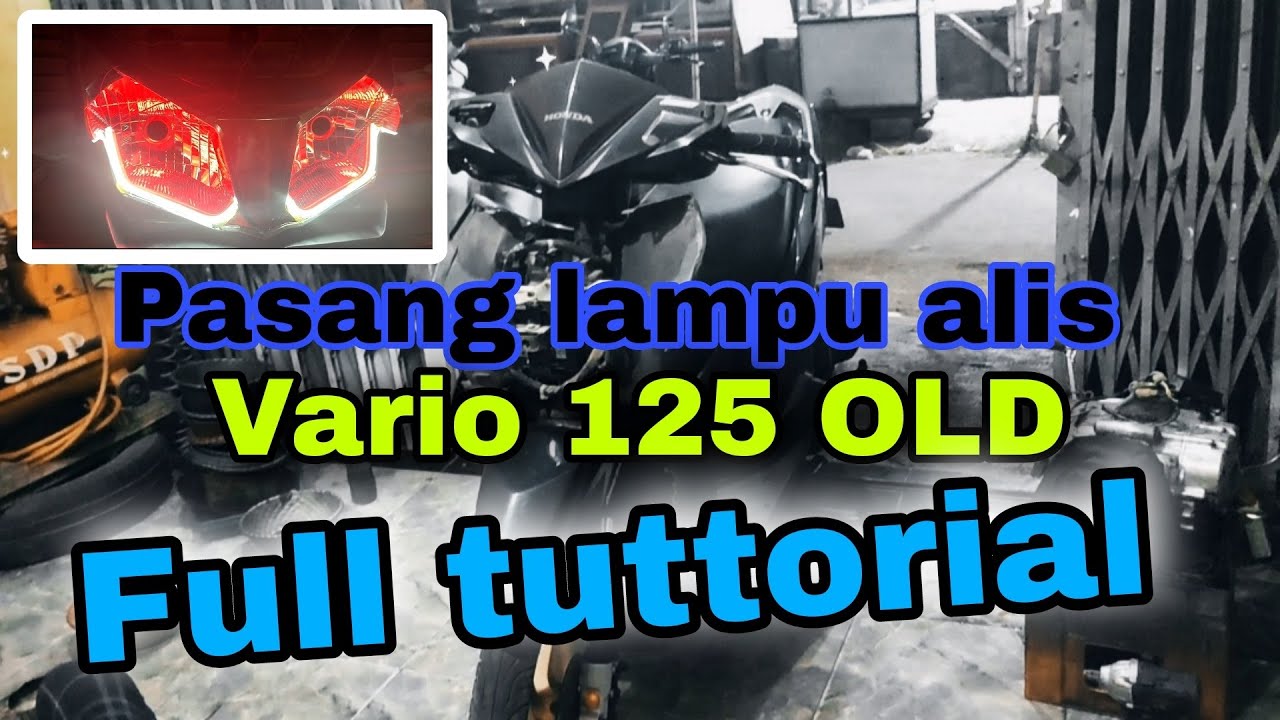 Pasang lampu alis di vario125 old mudah banget ||HM otomotif