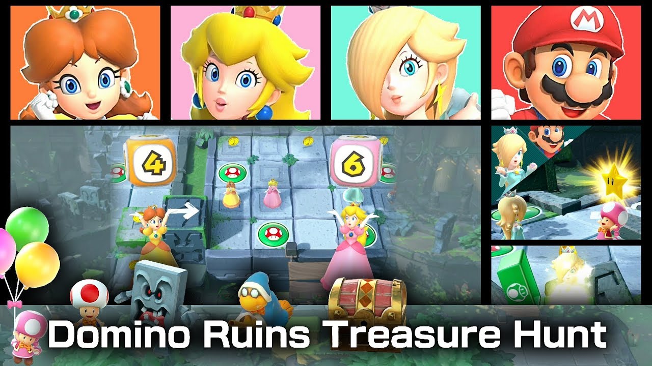 Super Mario Party Domino Ruins Treasure Hunt ◆ Daisy and Peach #1