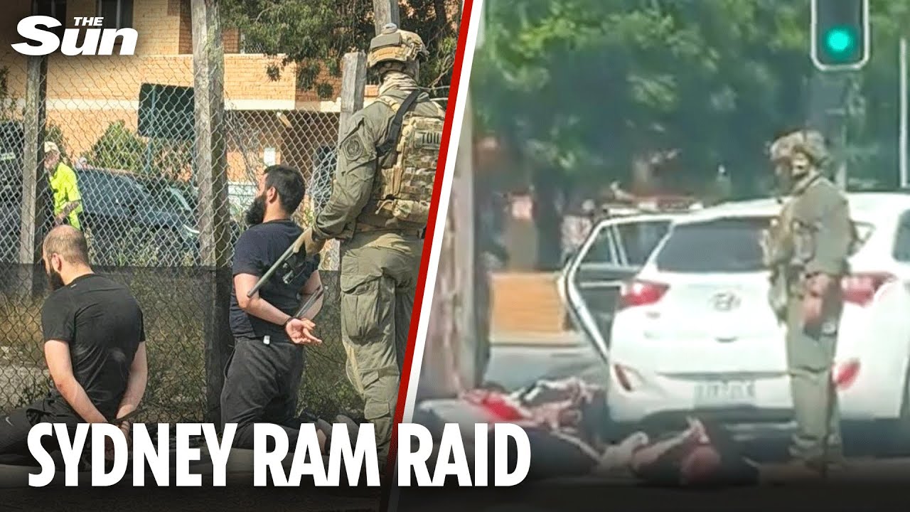Heavily armed cops ram car in Sydney &lsquo;and arrest five&rsquo; in wake of Bondi terror attack