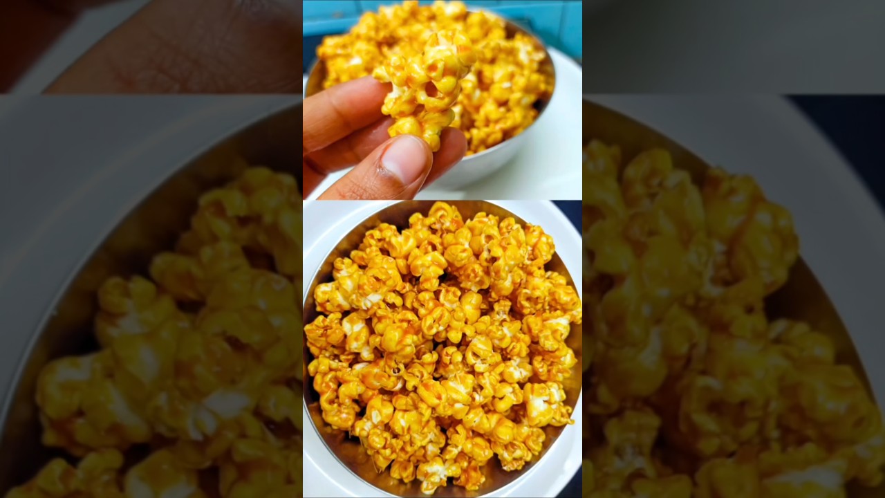 🎥🍿மூவி டைம் பாப்கார்ன் ரெசிபி / Sweet & Crunchy Caramel Popcorn 🍿🎬     