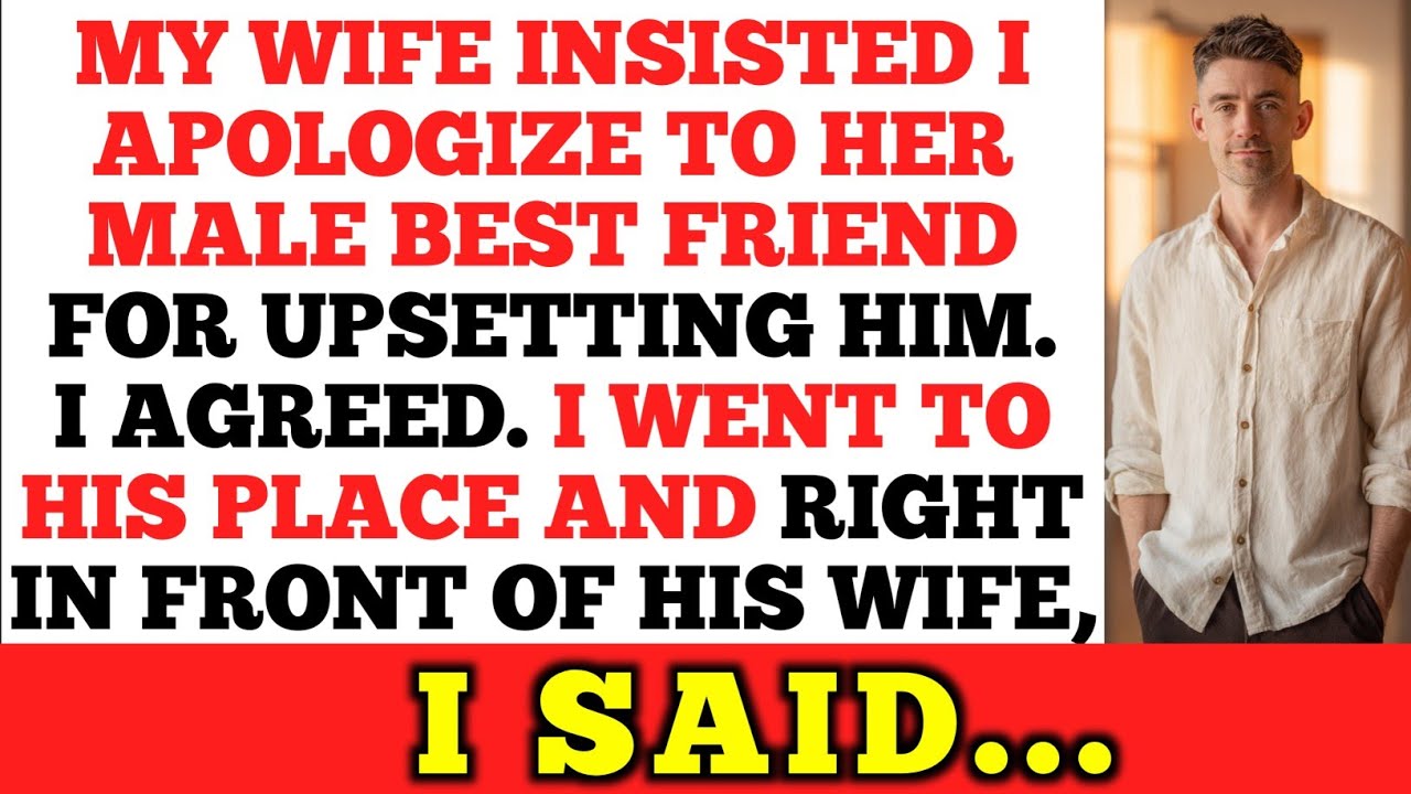 She Made Me Apologize to Another Man — I Said This in Front of His Wife