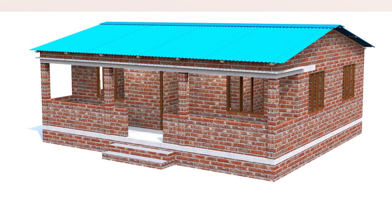 3 लाख मे टिन से 3 कमरे का गाँव का घरका डिज़ाइन | tin shed house design | low cost home design