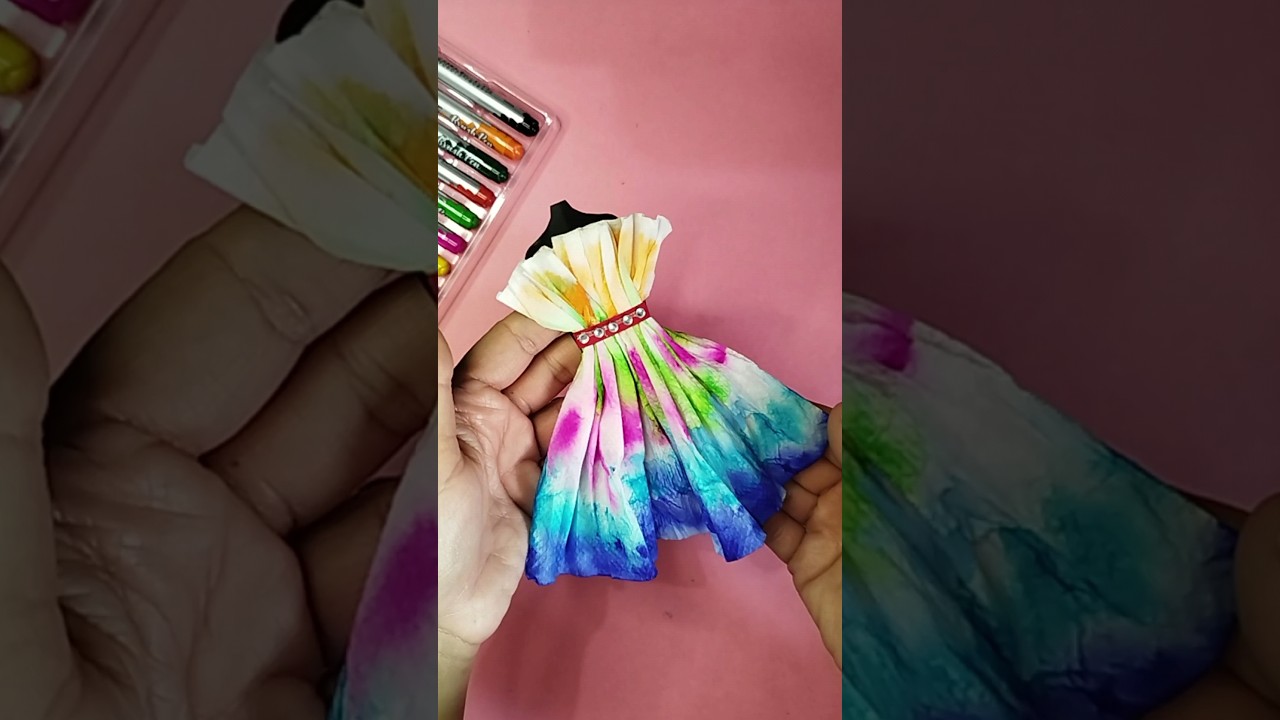 Dress Making With Tissue Paper#papercraft#youtube short#short