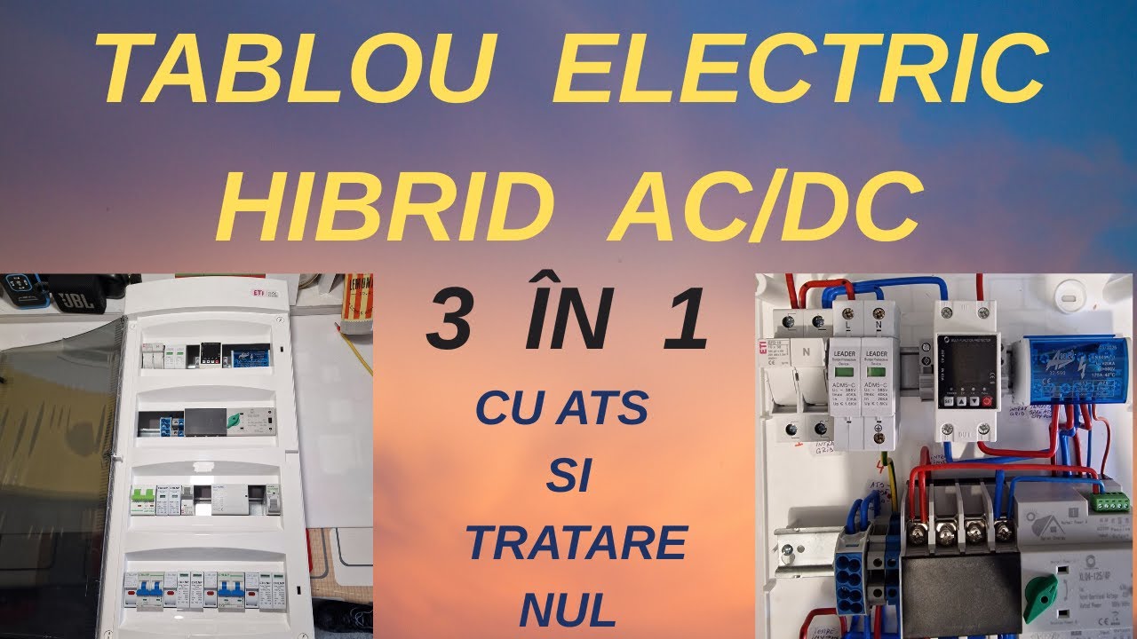 Tablou electric fotovoltaic AC/DC cu trei automatizari-DIY