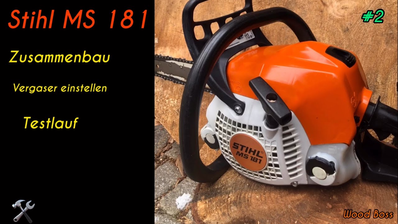 #2 Stihl MS 181 Wiederbelebung Testlauf Zusammenbau Vergaser einstellen #STIHL #WoodBoss