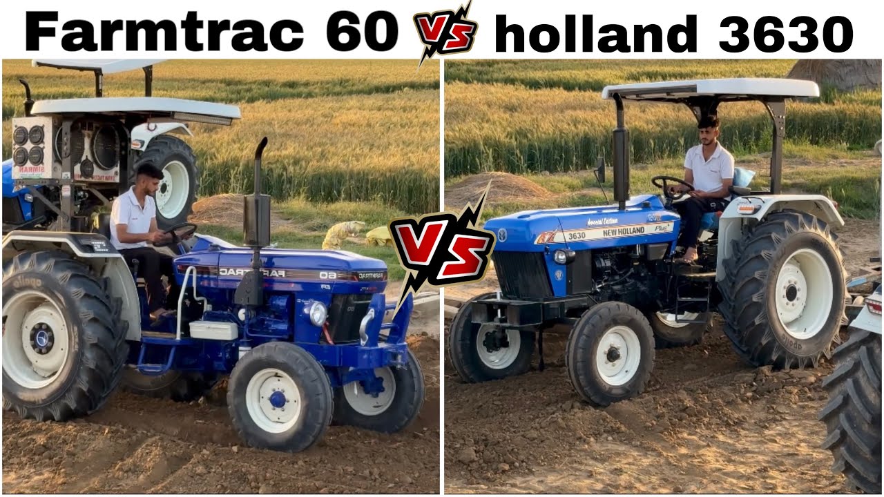 देखते है हैरो में कौनसा ज़्यादा पॉवर लगाता है।Farmtrac 60 Vs New Holland 3630 2025 Model Harrow 🙏🏻