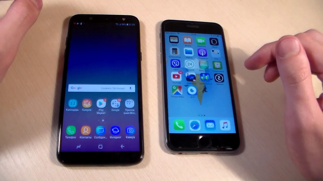 Samsung Galaxy A6 2018 vs iPhone 6S