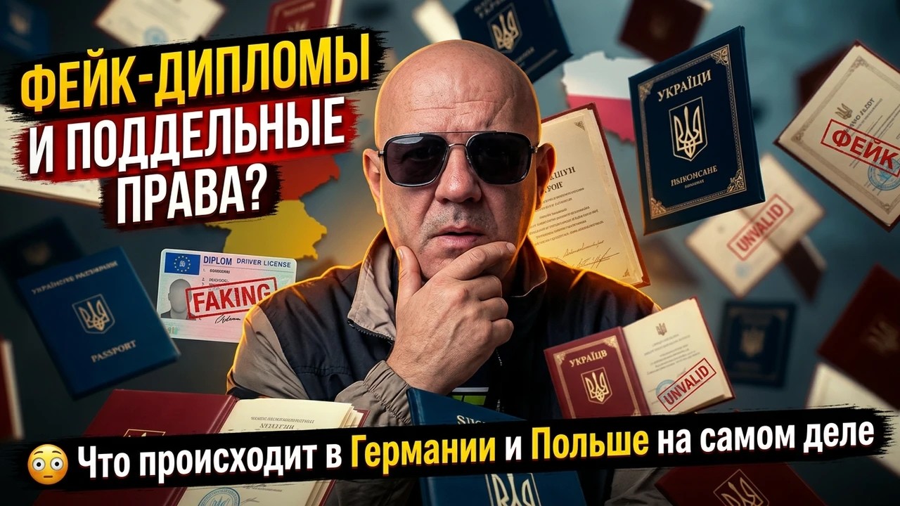 ФЕЙК ДИПЛОМЫ И ПОДДЕЛЬНЫЕ ПРАВА 😳 Что происходит в Германии и Польше на самом деле