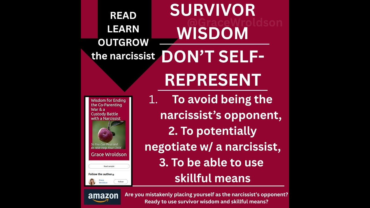5 Reasons NOT to be your own lawyer against a NARCISSIST!