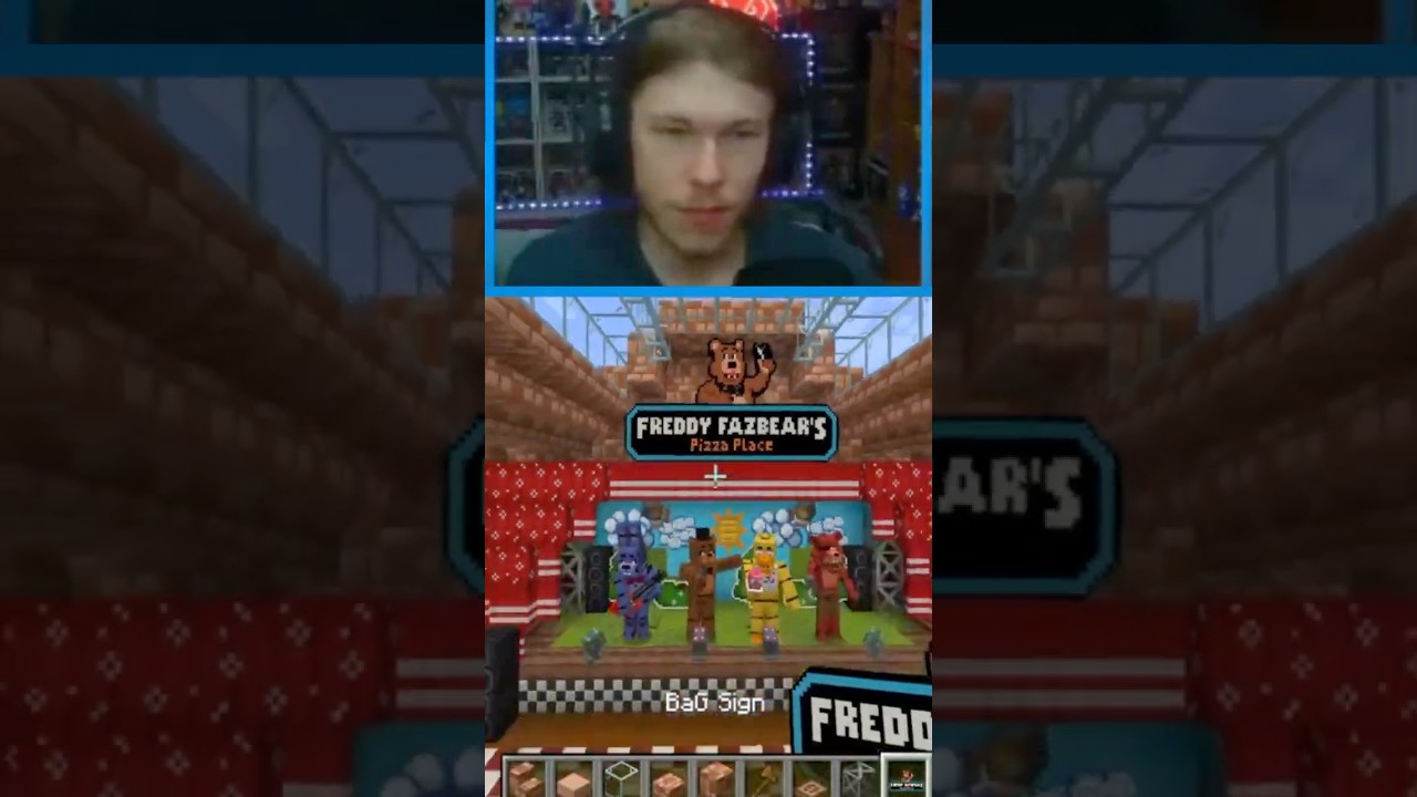 The perfect FNAF stage in Minecraft🐻#shorts #minecraft #livestream #fnaf #minecraftmods