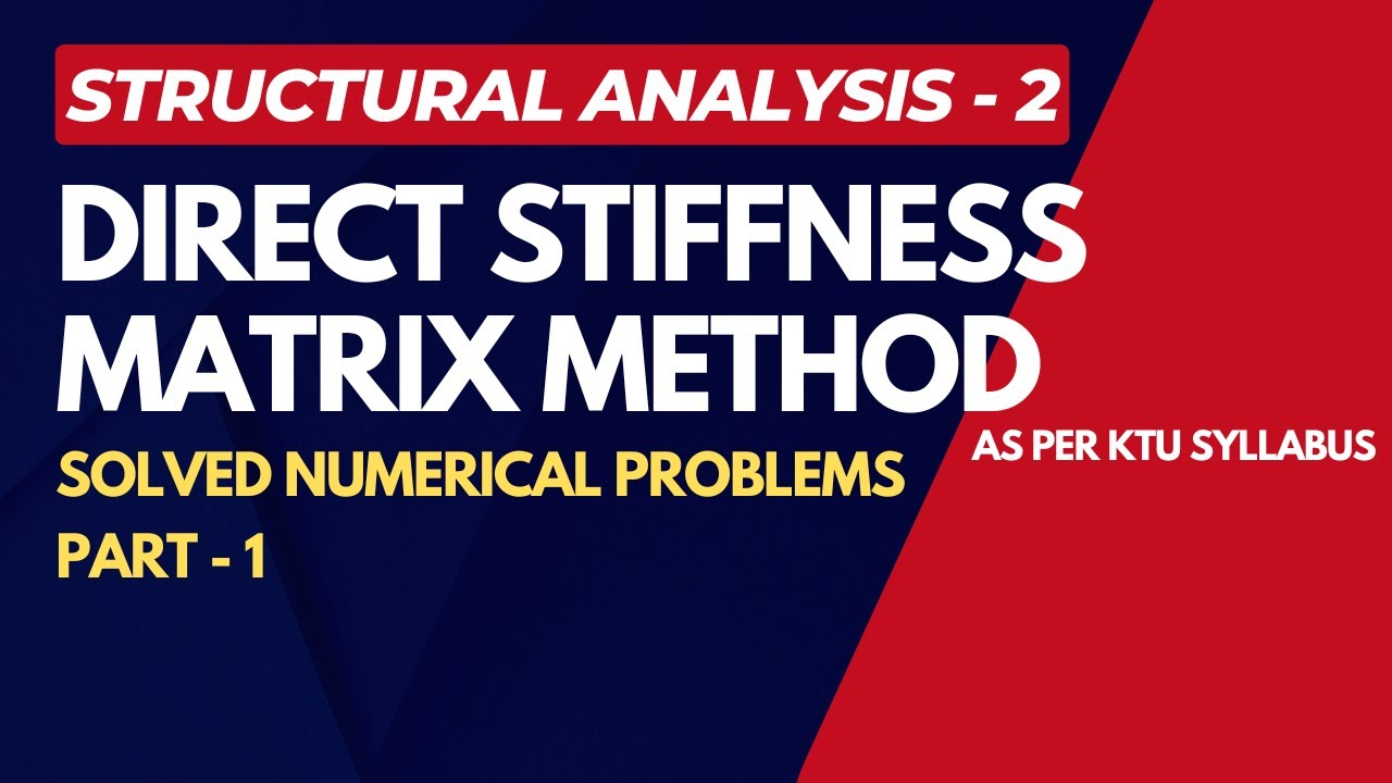 DIRECT STIFFNESS METHOD | SOLVED NUMERICAL PROBLEM | PART - 1