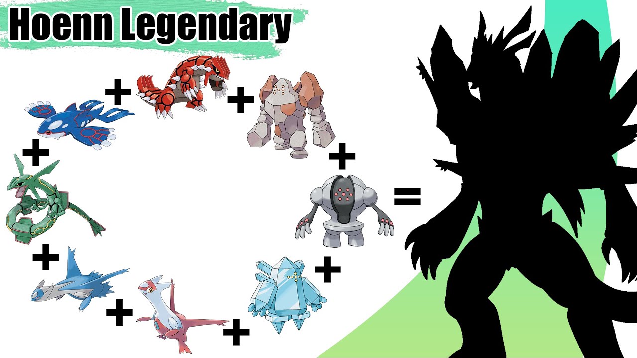 All Gen 3 Legendary Pokémon Fusion : Groudon Kyogre Rayquaza Regice Registeel Regirock Latias Latios