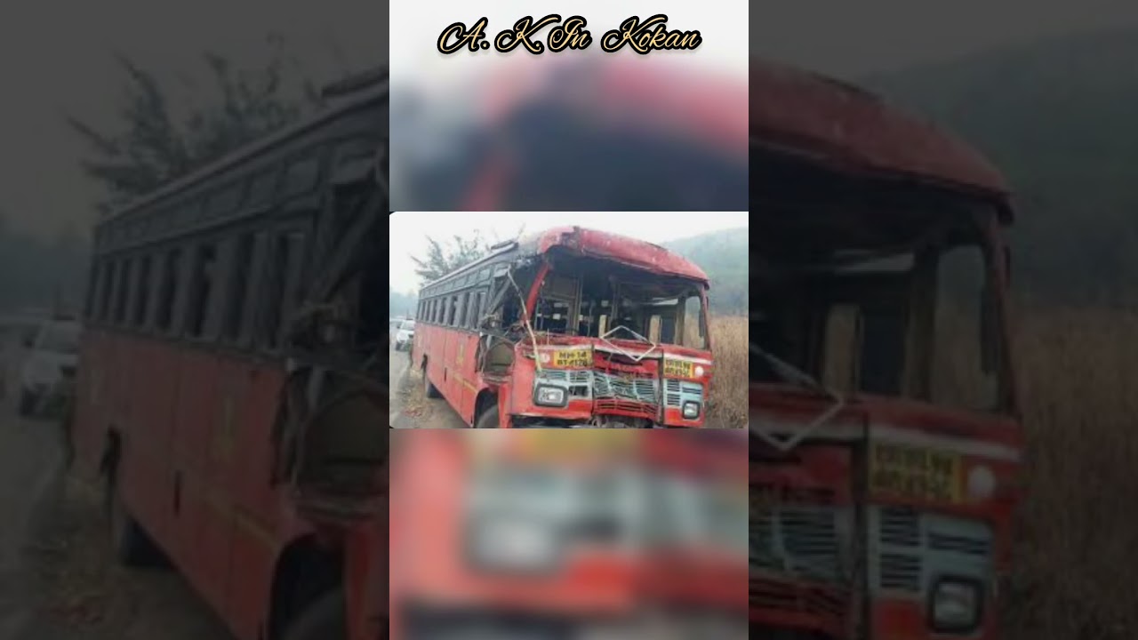 MSRTC bus accident #kokan #कोकण #shorts #subscribe #msrtc #lalpari