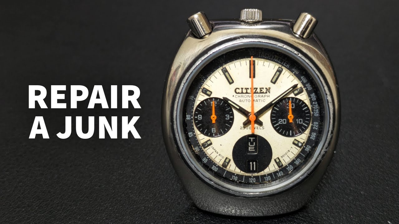 Восстановление часов Citizen Bullhead — полный разбор механизма хронографа 8110A
