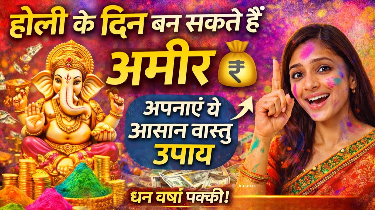 होली के दिन बन सकते हो अमीर | अपनाइए ये आसान वास्तु टिप्स | धन वर्षा के उपाय। Vastu shastra gyan