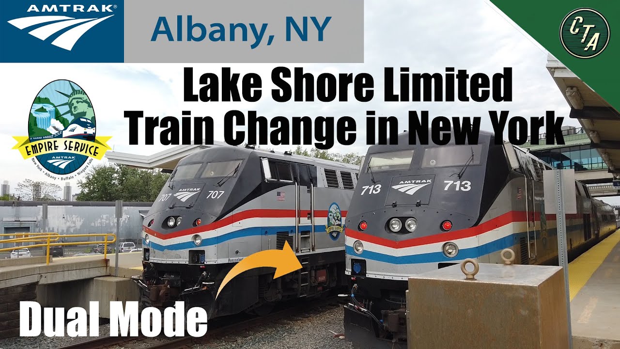 Amtrak Lake Shore Limited Engine Swap and Coach Separation in Albany