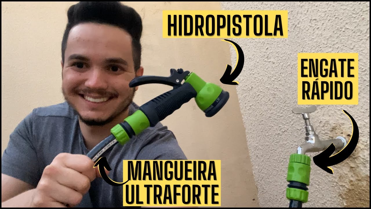 Pistola 7 em 1 - Mangueira e engate rápido - Guilherme Trindade
